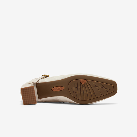 Bata羊皮书玛丽珍单鞋女2025秋商场新款复古软底浅口鞋8065DCQ5