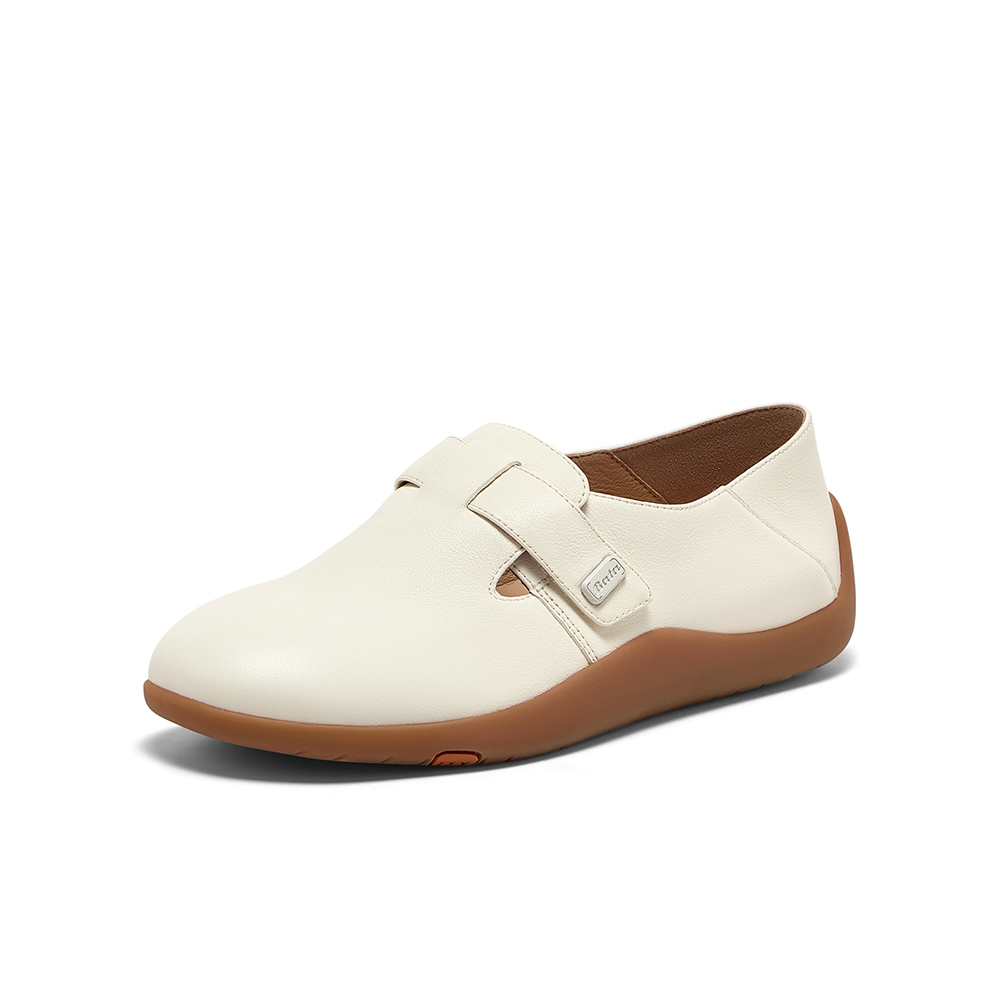 Bata勃肯女2025秋商场新款英伦牛皮通勤百搭一脚蹬单鞋ALI09CM5