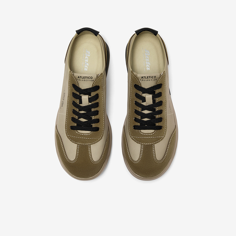 Bata休闲鞋男2025秋新款百搭通勤牛皮潮流德训运动鞋L3320CM5