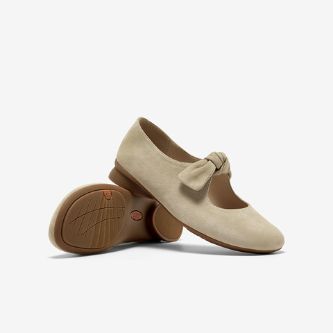 Bata玛丽珍女2025秋商场新款羊皮软底百搭浅口娃娃鞋单鞋AYB29CQ5