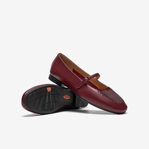 Bata玛丽珍女2025秋季商场新款羊皮法式通勤软底复古单鞋AVL66CQ5