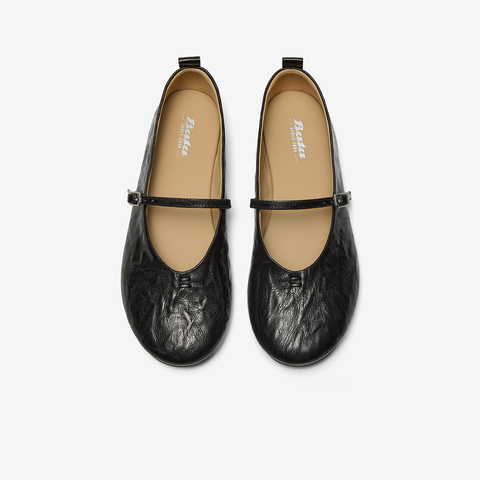 Bata羊皮书单鞋女2025秋商场新款百搭通勤浅口软底单鞋53968CQ5