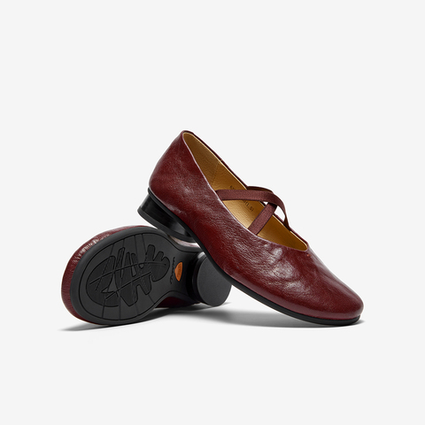 Bata羊皮书玛丽珍女2025秋商场新款英伦抓纹羊皮复古单鞋63201CQ5