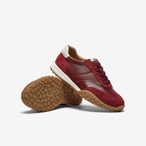 Bata德训鞋女2025秋季商场新款通勤百搭牛皮休闲运动鞋AZX02CM5