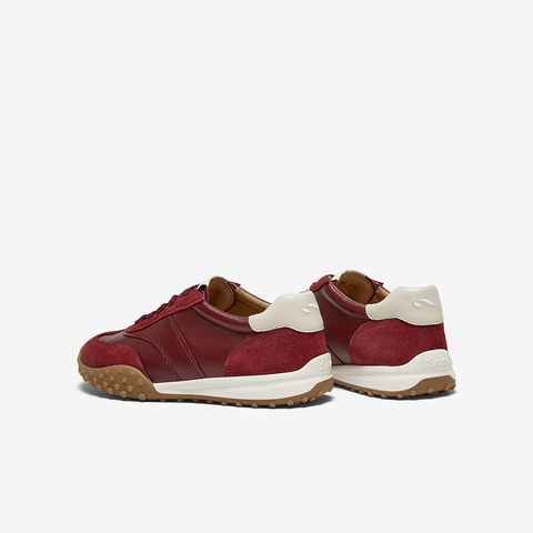 Bata德训鞋女2025秋季商场新款通勤百搭牛皮休闲运动鞋AZX02CM5