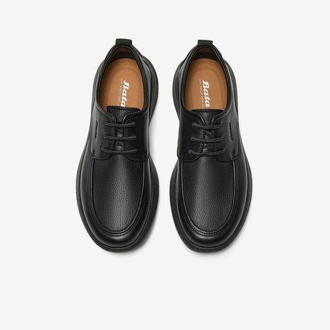 Bata休闲皮鞋男2025秋季商场新款羊皮通勤舒适商务皮鞋30582CM5