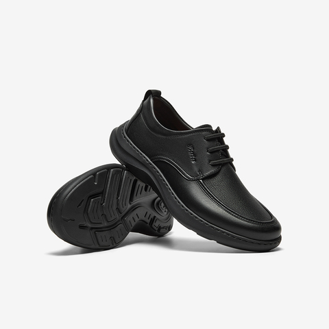 Bata休闲皮鞋男2025秋季商场新款羊皮通勤舒适商务皮鞋30582CM5