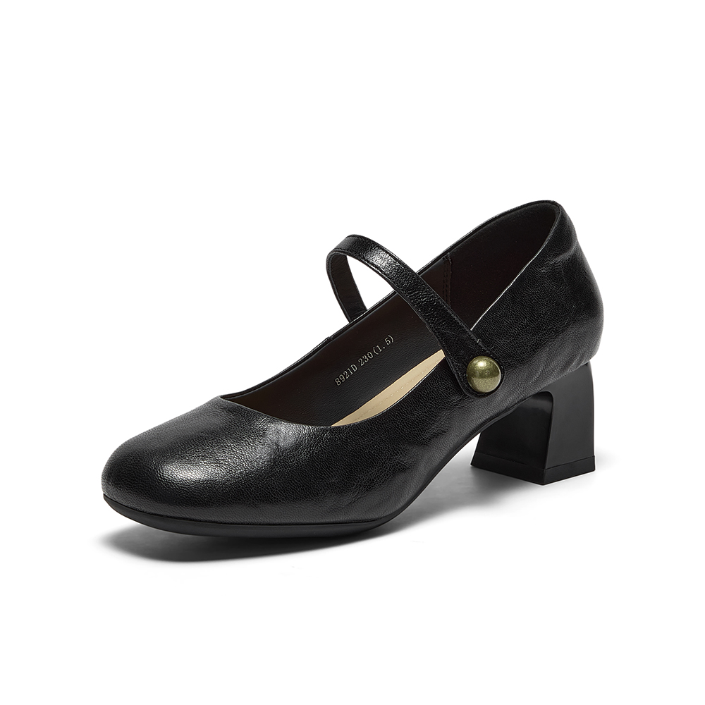 Bata玛丽珍单鞋女2025秋季商场新款复古软底甜美浅口鞋8921DCQ5