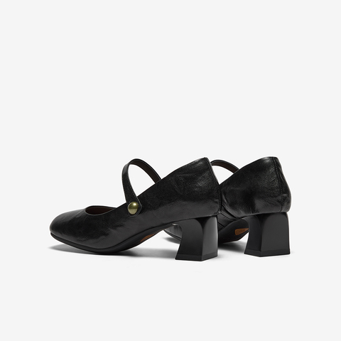 Bata玛丽珍单鞋女2025秋季商场新款复古软底甜美浅口鞋8921DCQ5