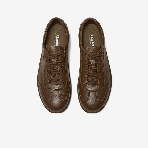 Bata休闲鞋男2025秋季商场新款羊皮通勤百搭软底运动鞋EYR31CM5