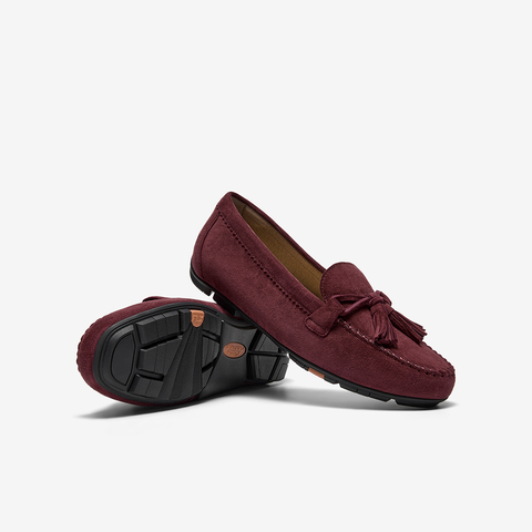 Bata乐福鞋女2025秋商场新款复古英伦风羊皮软底一脚蹬UFP23CA5