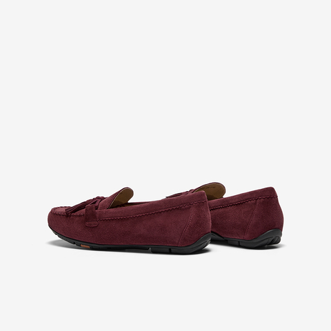 Bata乐福鞋女2025秋商场新款复古英伦风羊皮软底一脚蹬UFP23CA5