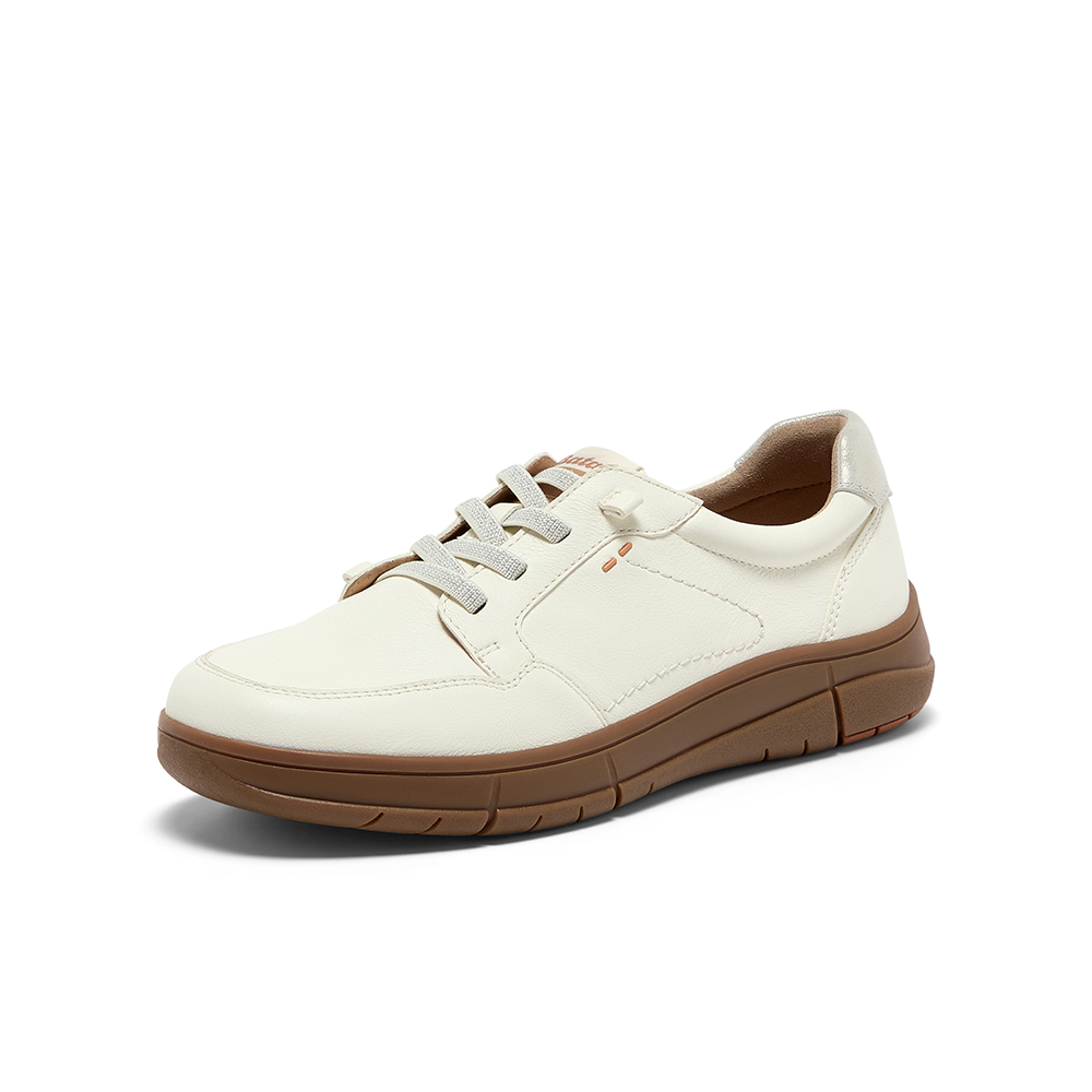 Bata休闲鞋女2025秋季商场新款通勤牛皮软底舒适运动鞋ATK07CM5