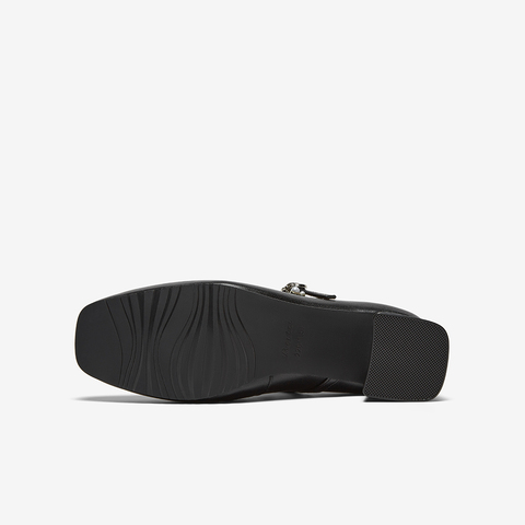 Bata玛丽珍女202秋季商场新款羊皮法式通勤百搭粗跟浅口鞋68862CQ5