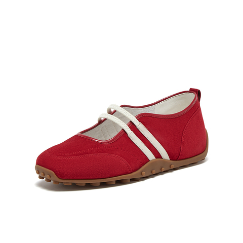 Bata休闲玛丽珍2025秋季商场新款羊皮舒适通勤豆豆底单鞋ABI04CQ5