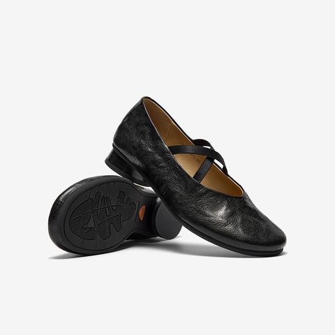 Bata羊皮书玛丽珍女2025秋商场新款英伦抓纹羊皮复古单鞋63201CQ5