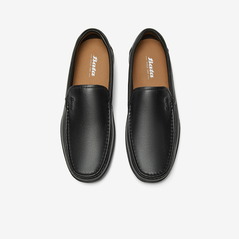 Bata乐福鞋男2025秋季商场新款商务休闲通勤牛羊皮一脚蹬24169CM5