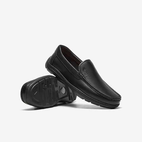 Bata乐福鞋男2025秋季商场新款商务休闲通勤牛羊皮一脚蹬24169CM5