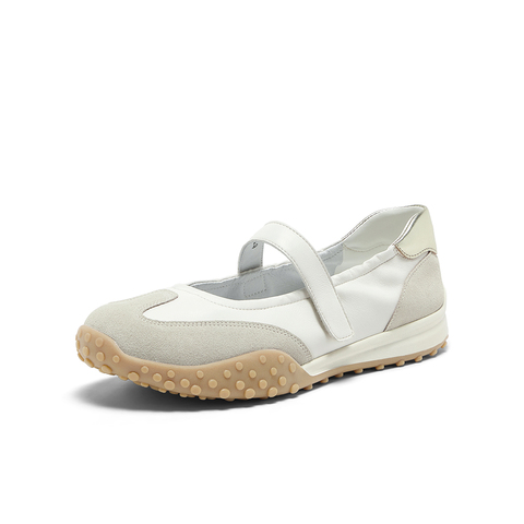 Bata休闲玛丽珍2025秋商场新款羊皮舒适通勤豆豆底单鞋AZX01CQ5