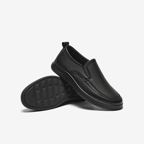 Bata乐福鞋男2025秋季商场英伦风通勤羊皮一脚蹬懒人鞋98107CM5