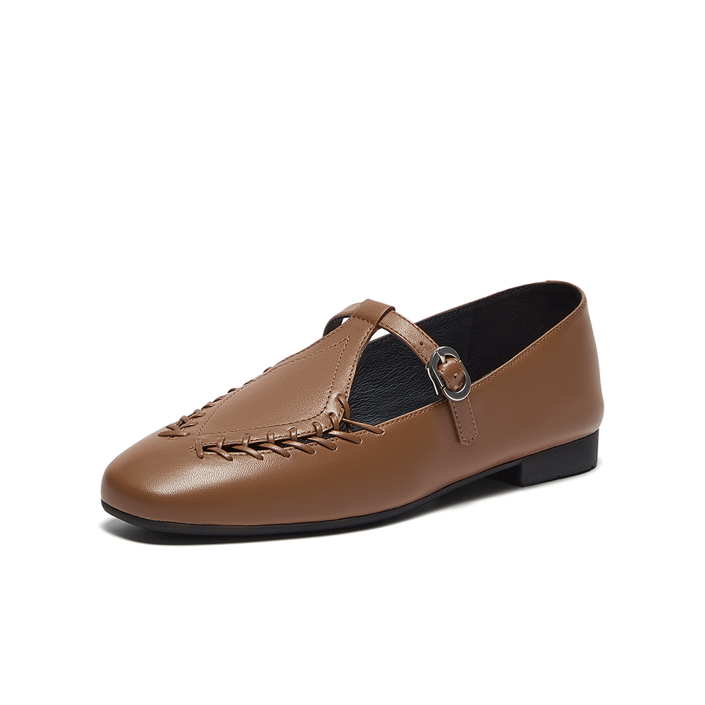 Bata乐福鞋女2025秋季商场新款复古英伦风羊皮软底一脚蹬AVL48CA5