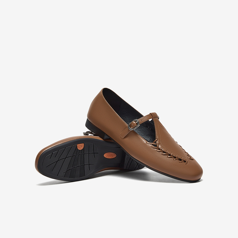 Bata乐福鞋女2025秋季商场新款复古英伦风羊皮软底一脚蹬AVL48CA5