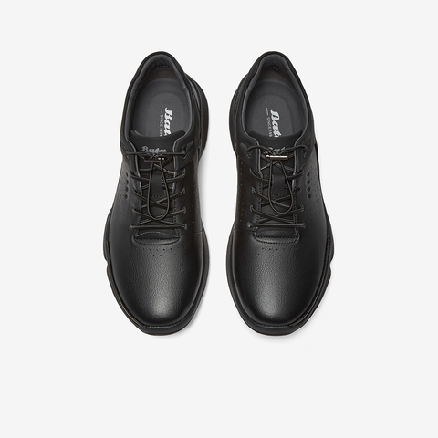 Bata休闲鞋男2025秋季商场新款厚底牛皮通勤透气运动鞋92C01CM5