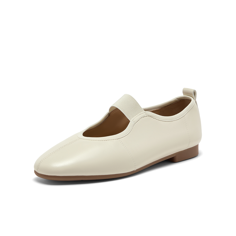 Bata时装玛丽珍2025秋季商场新款羊皮通勤软底浅口单鞋ART43CQ5