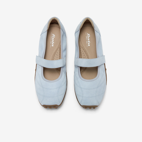 Bata休闲玛丽珍2025秋季商场新款羊皮通勤豆豆底开车鞋ABI10CQ5