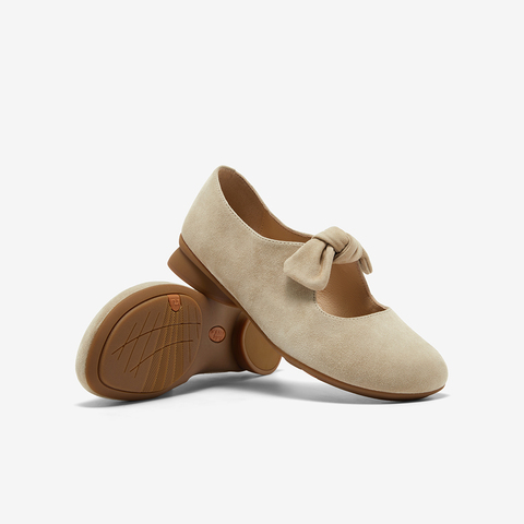 Bata玛丽珍女2025秋商场新款羊皮软底百搭浅口娃娃鞋单鞋AYB29CQ5