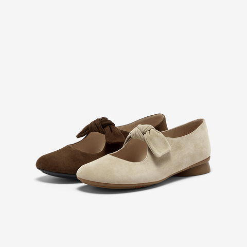 Bata玛丽珍女2025秋商场新款羊皮软底百搭浅口娃娃鞋单鞋AYB29CQ5