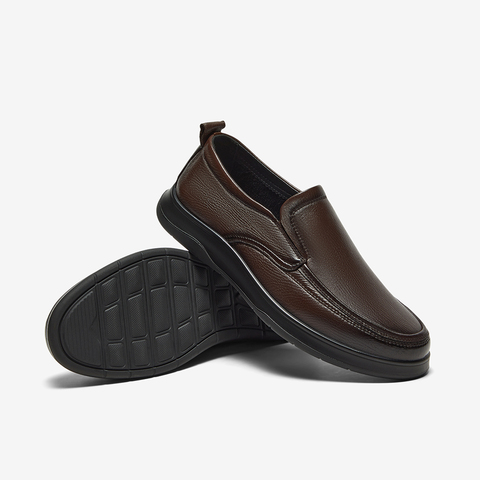 Bata乐福鞋男2025秋季商场英伦风通勤羊皮一脚蹬懒人鞋98107CM5