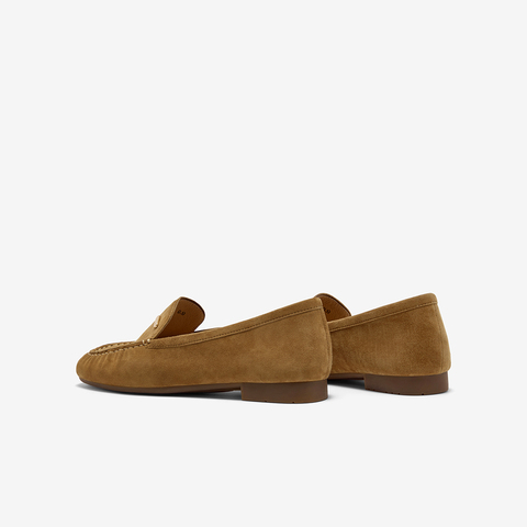 Bata乐福鞋女2025秋商场新款英伦羊皮通勤百搭软底一脚蹬AVL59CA5