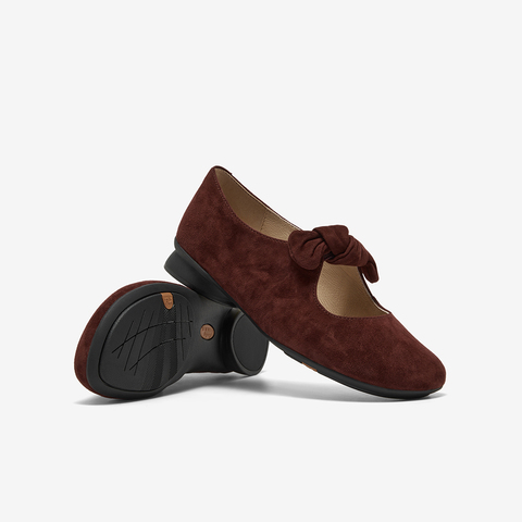 Bata玛丽珍女2025秋商场新款羊皮软底百搭浅口娃娃鞋单鞋AYB29CQ5