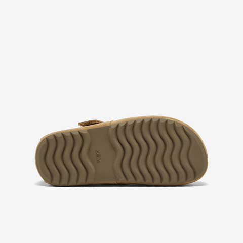 Bata勃肯鞋女2025秋商场新款英伦复古牛剖皮内增高一脚蹬31502CM5