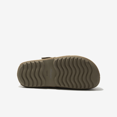 Bata勃肯鞋女2025秋商场新款英伦复古牛剖皮内增高一脚蹬31502CM5