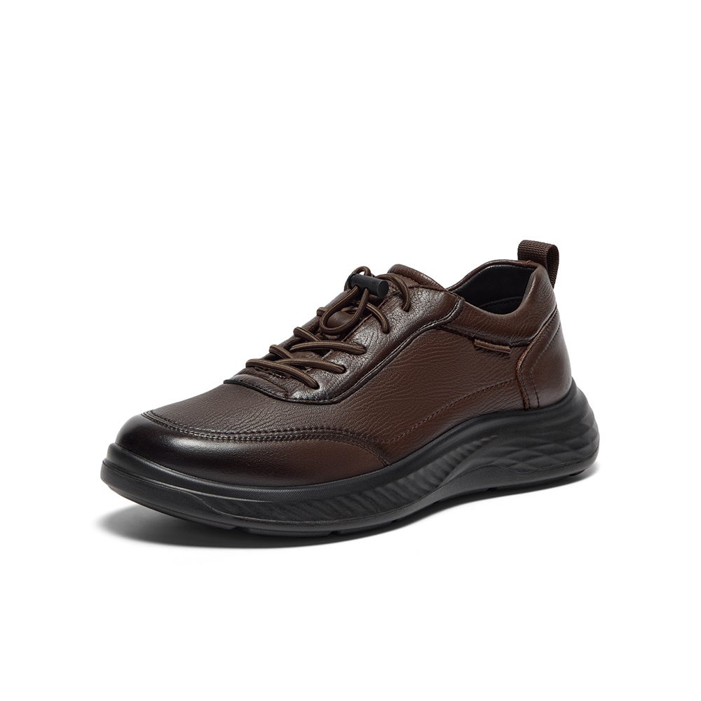 Bata休闲鞋男2025秋季商场新款牛皮羊皮通勤厚底运动鞋92561CM5