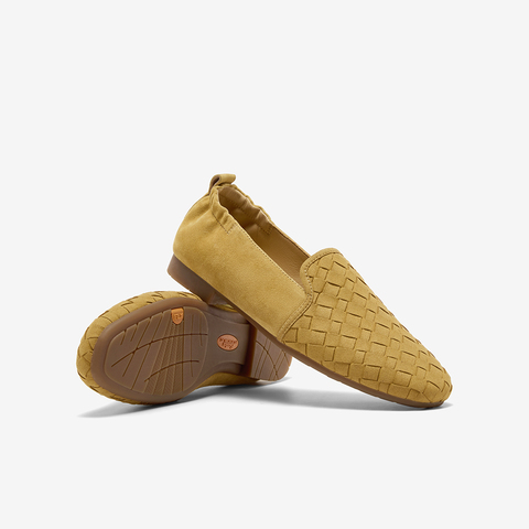 Bata乐福鞋女2025秋季商场新款编织英伦风通勤软底一脚蹬AVL33CA5