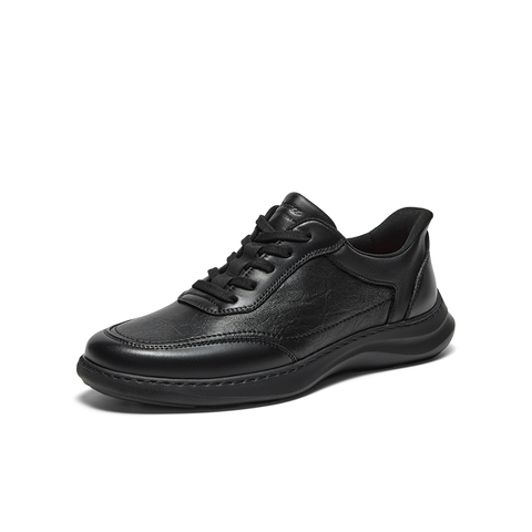 Bata休闲鞋男2025秋季商场新款羊皮通勤厚底通勤休闲皮鞋29282CM5