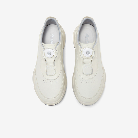 Bata休闲鞋男2025秋季商场新款厚底牛皮通勤透气运动鞋92E01CM5