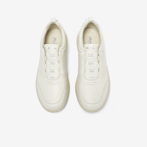 Bata休闲鞋男2025秋季商场新款牛皮厚底透气通勤休闲鞋24025CM5