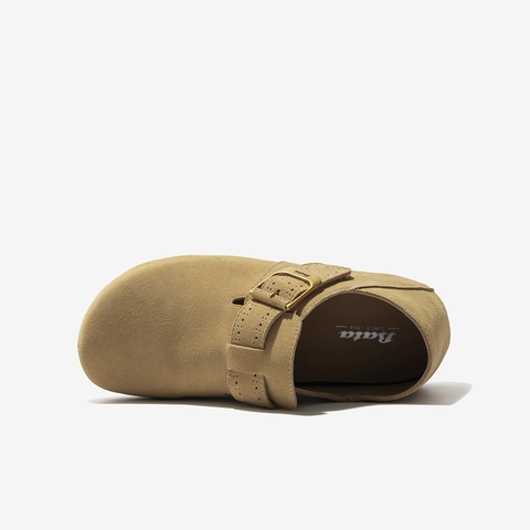 Bata勃肯鞋男2025秋商场新品英伦风复古牛剖皮厚底一脚蹬25127CM5