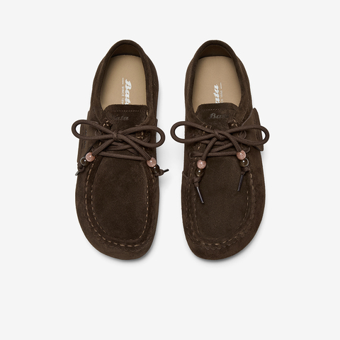 Bata袋鼠鞋女2025秋季商场新款牛剖皮厚底百搭通勤单鞋73117CM5