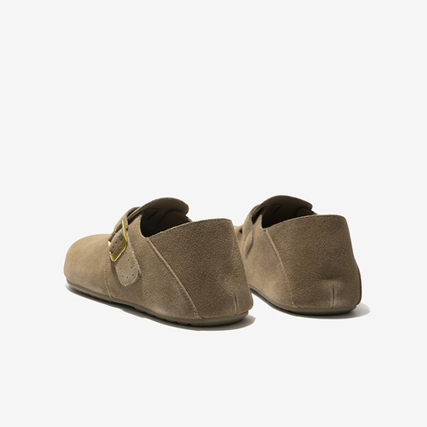 Bata勃肯鞋男2025秋商场新品英伦风复古牛剖皮厚底一脚蹬25127CM5