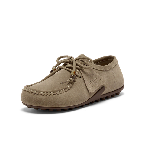 Bata袋鼠鞋女2025秋季商场新款牛剖皮厚底百搭通勤单鞋73117CM5