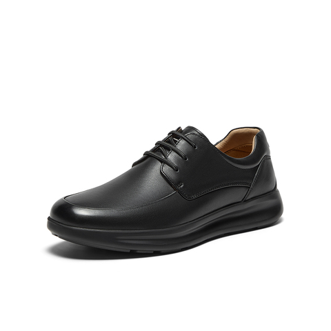 Bata休闲皮鞋男2025秋季商场新款牛皮通勤舒适商务皮鞋FDZ05CM5