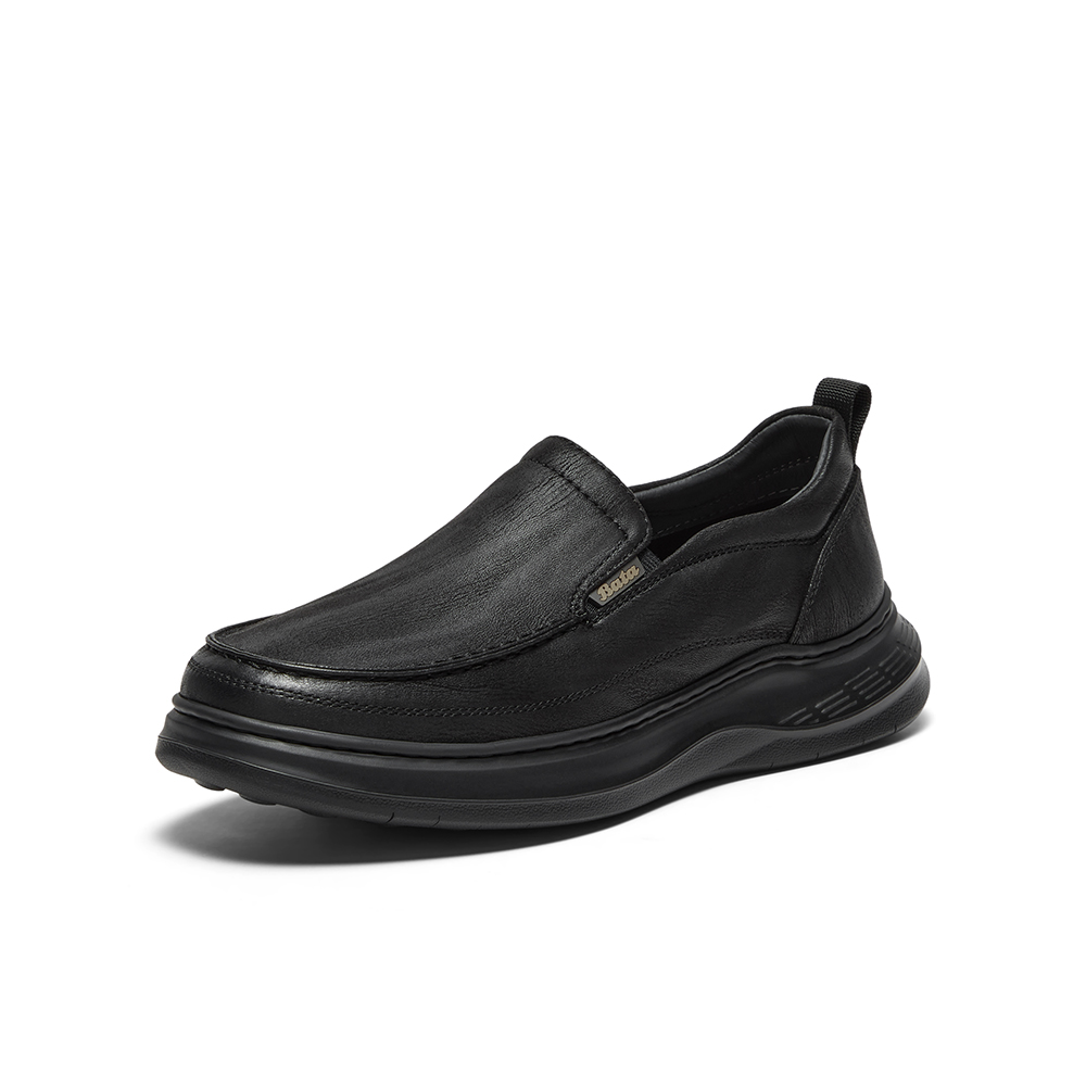 Bata乐福鞋男2025秋季商场新款舒适厚底百搭通勤一脚蹬T2580CM5