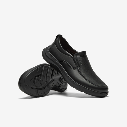 Bata乐福鞋男2025秋商场新款羊皮通勤舒适一脚蹬懒人鞋30581CM5