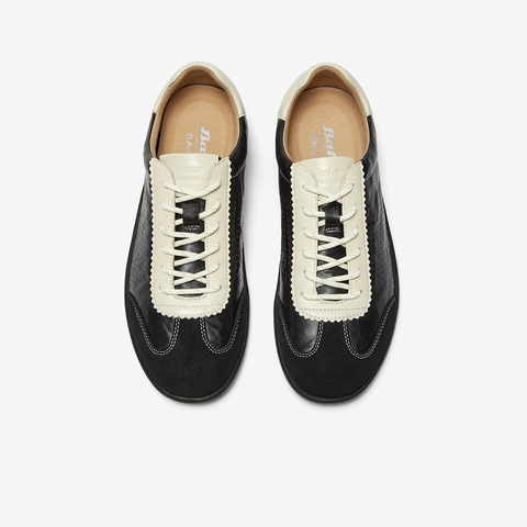 Bata休闲鞋男2025秋商场新款百搭通勤羊皮软底德训运动鞋EYR36CM5