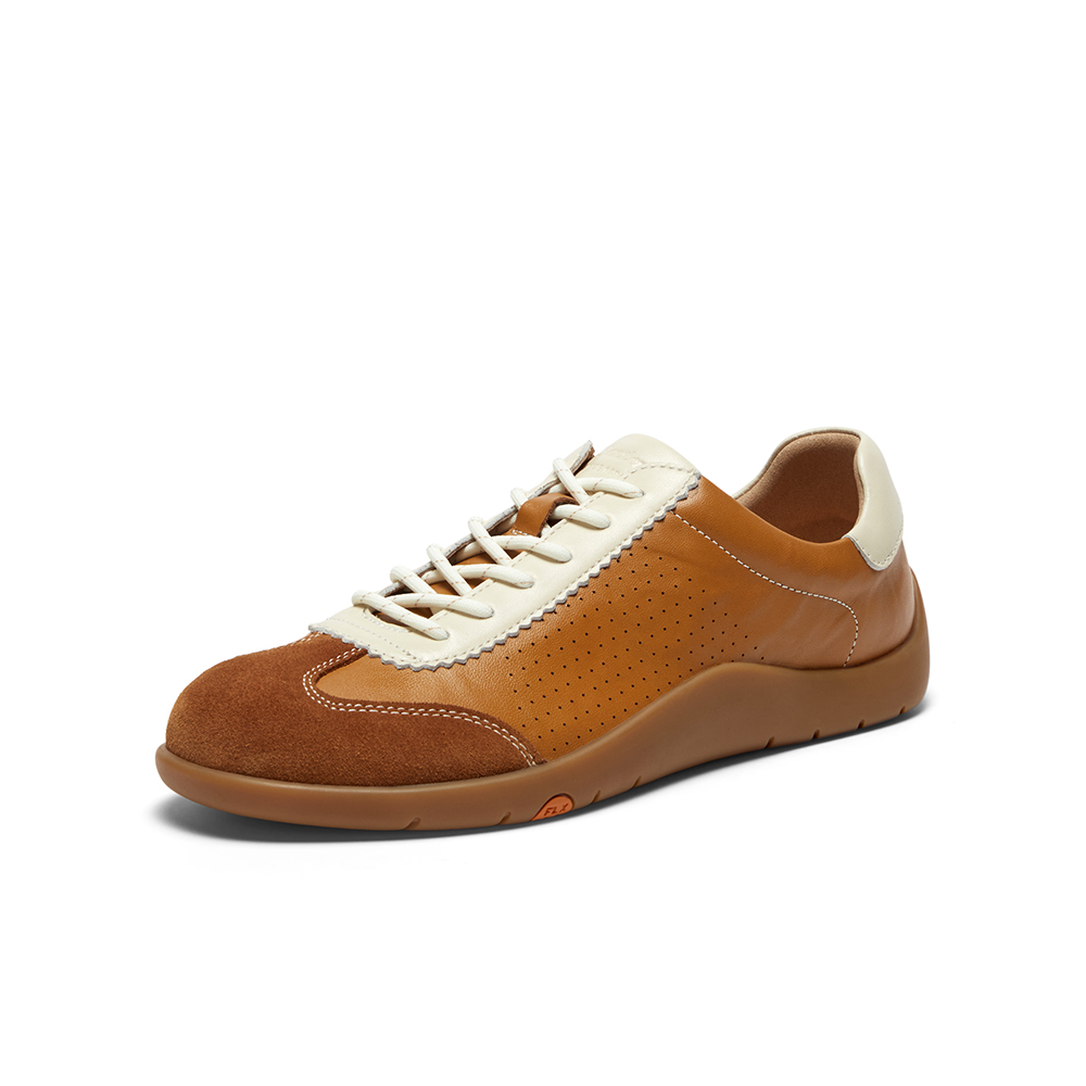 Bata休闲鞋男2025秋商场新款百搭通勤羊皮潮流德训运动鞋EYR36CM5